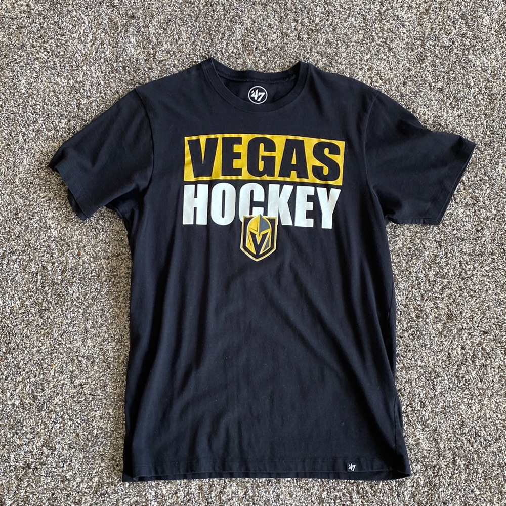 Vegas Hockey Golden Knights NHL ‘47 mens teen tshirt tee small 47brand